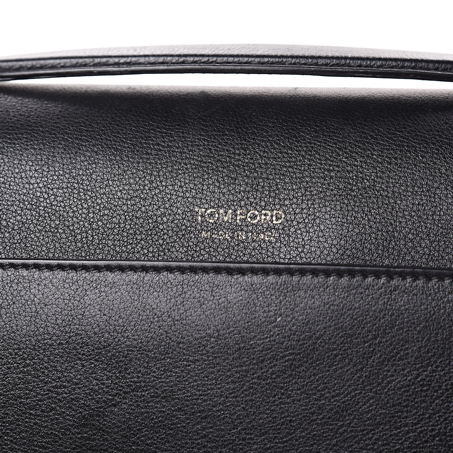 Tom Ford Calfskin Medium Leonica Padlock Satchel Bag Black 6 of 13