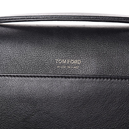 Tom Ford Calfskin Medium Leonica Padlock Satchel Bag Black 6 of 13