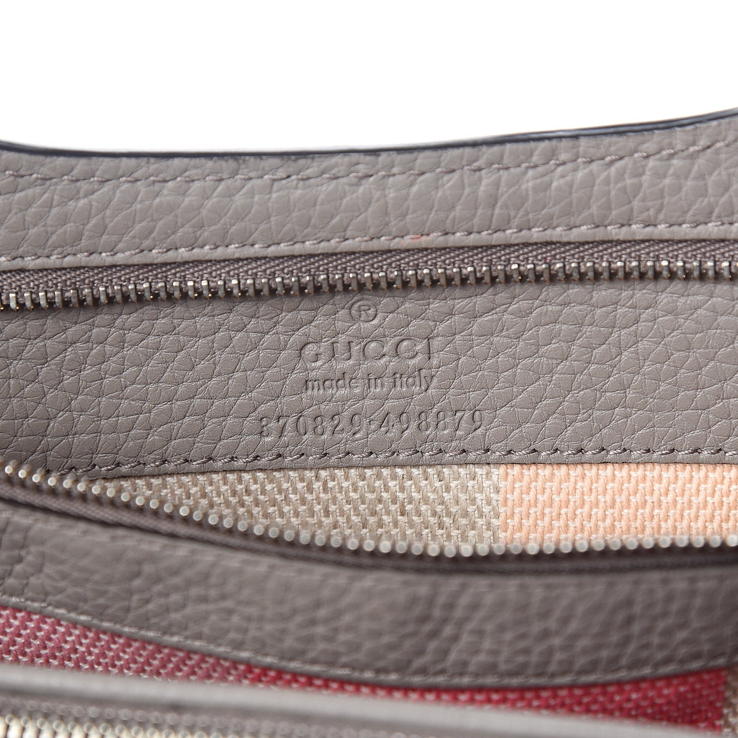 Gucci Calfskin Medium Bamboo Shopper Light Grey 5 of 10