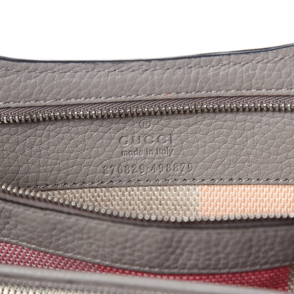 Gucci Calfskin Medium Bamboo Shopper Light Grey 5 of 10