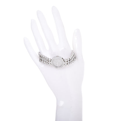 Harry Winston Platinum Diamond Pave 23mm Premier Quartz Watch 2 of 7