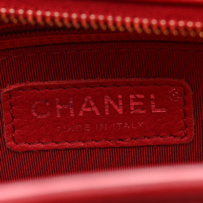 Chanel Aged Calfskin Chevron Quilted Small Gabrielle Hobo Red 5 of 9
