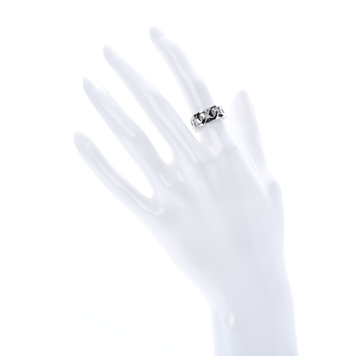 Cartier 18K White Gold Entrelaces Ring 49 4.75 2 of 7