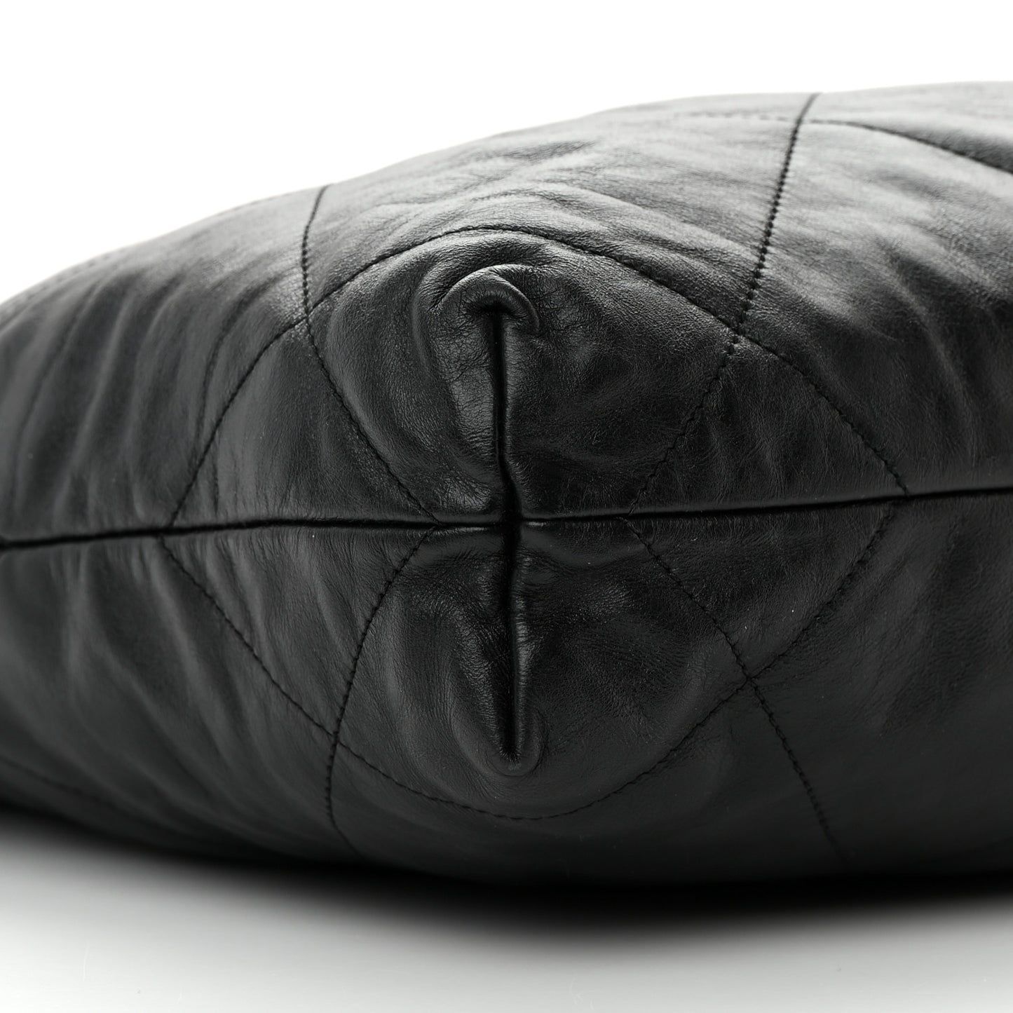 Shiny Calfskin Quilted Small Chanel 22 Black