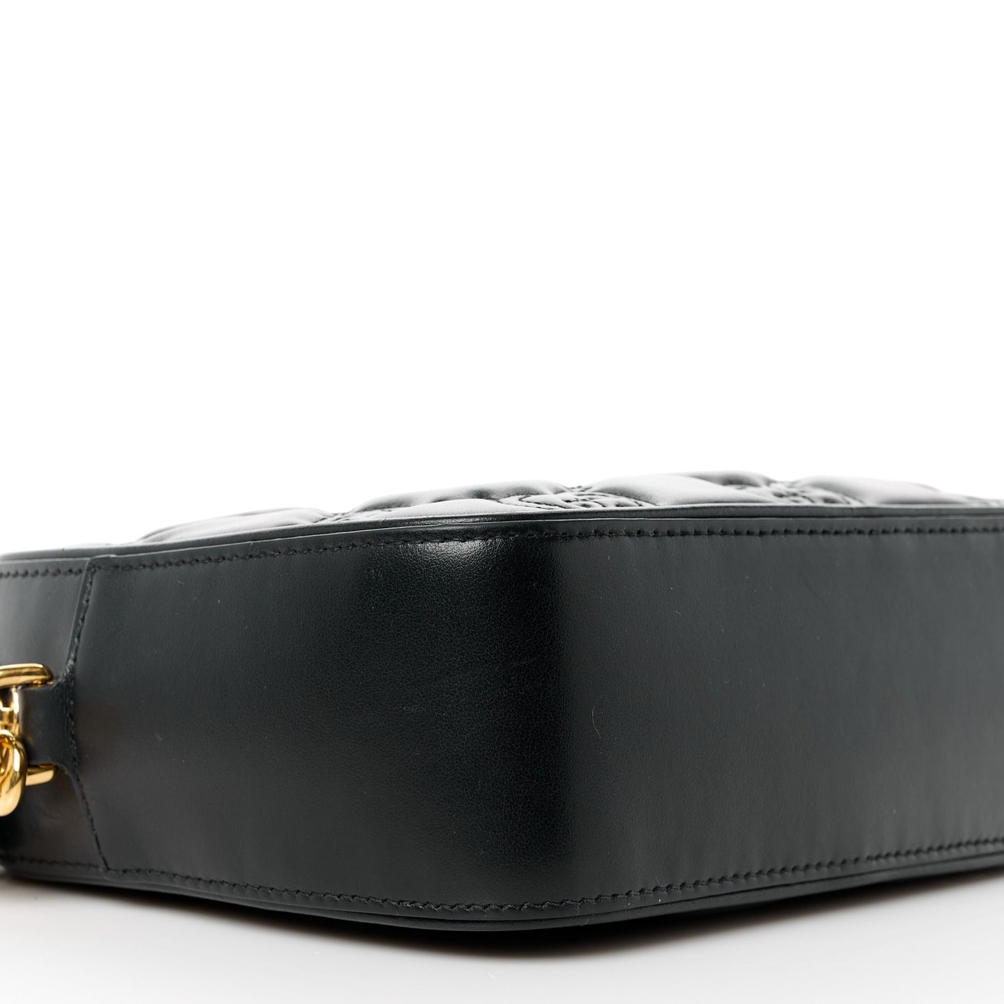 Calfskin GG Matelasse Shoulder Bag Black Natural