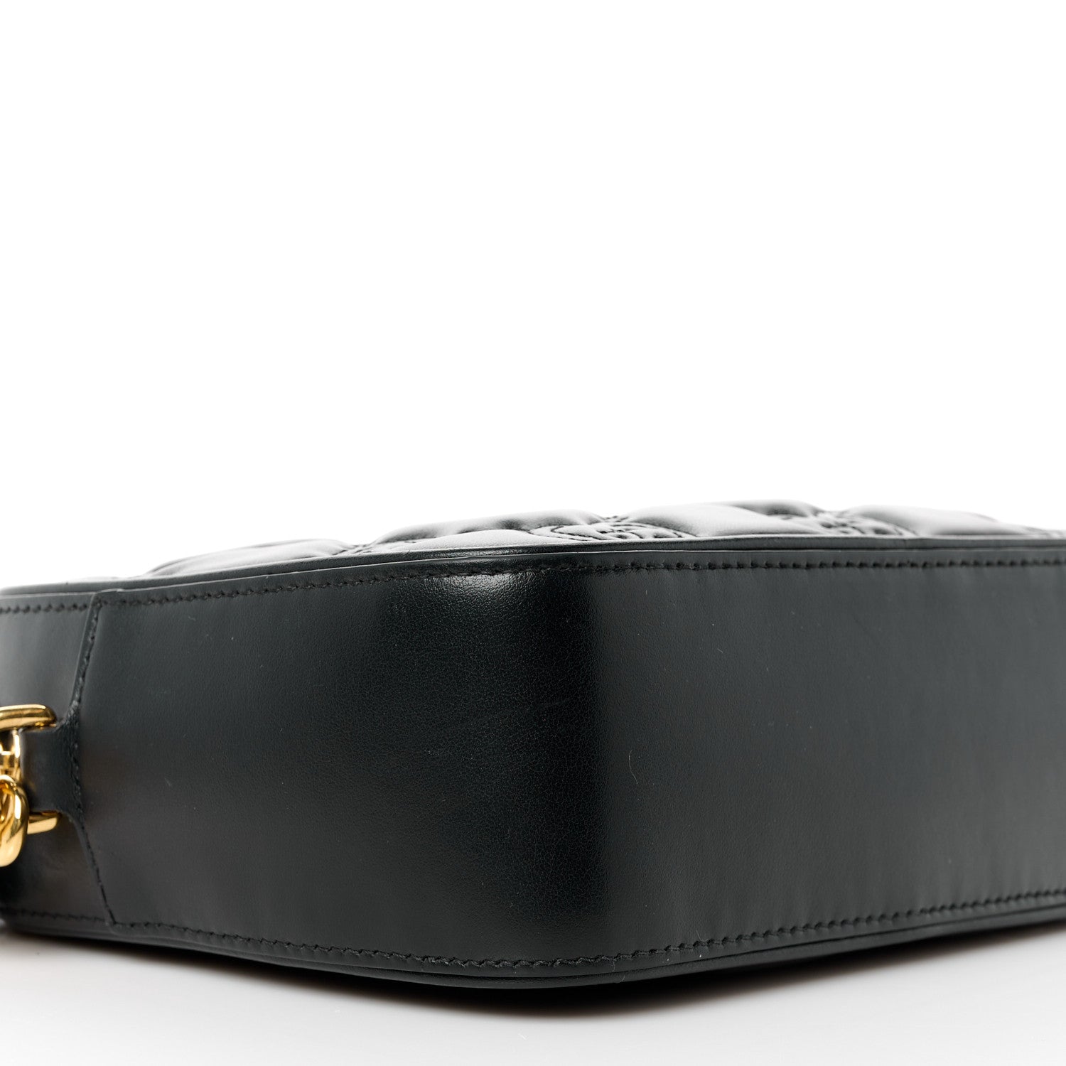 Gucci Calfskin GG Matelasse Shoulder Bag Black Natural 9 of 11