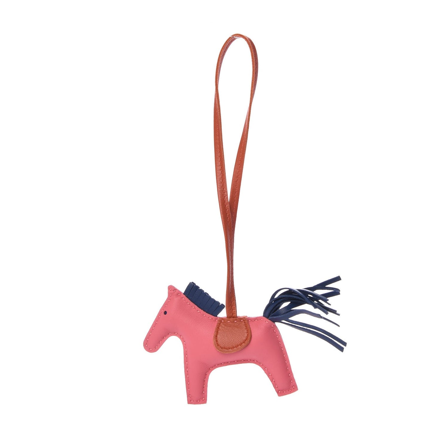 Milo Lambskin Grigri Rodeo Bag Charm PM Rose Azalee Cornaline Bleu De Malte