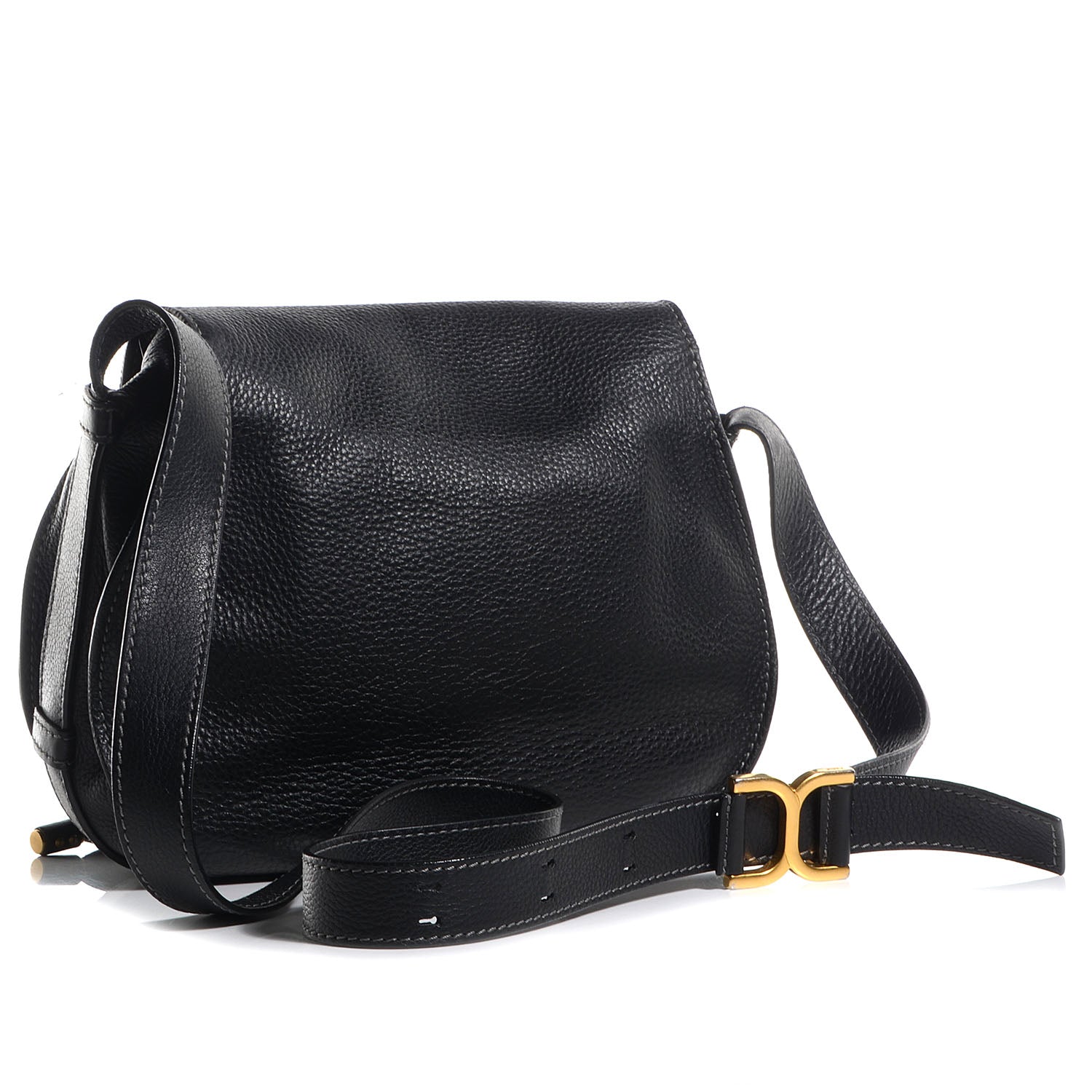 Chloe Calfskin Medium Marcie Round Crossbody Bag Black 6 of 12