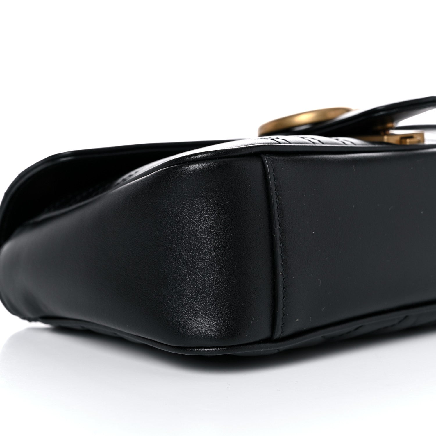 Gucci Calfskin Matelasse Small GG Marmont Shoulder Bag Black 8 of 10