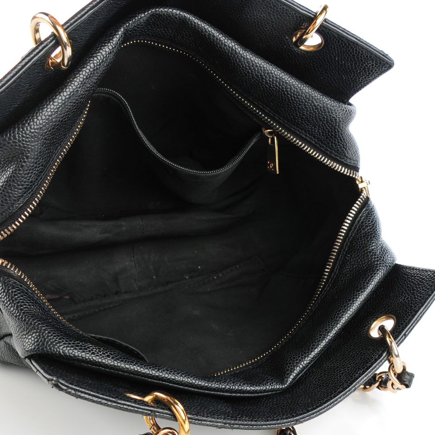 Caviar Quilted Petit Timeless Tote PTT Black