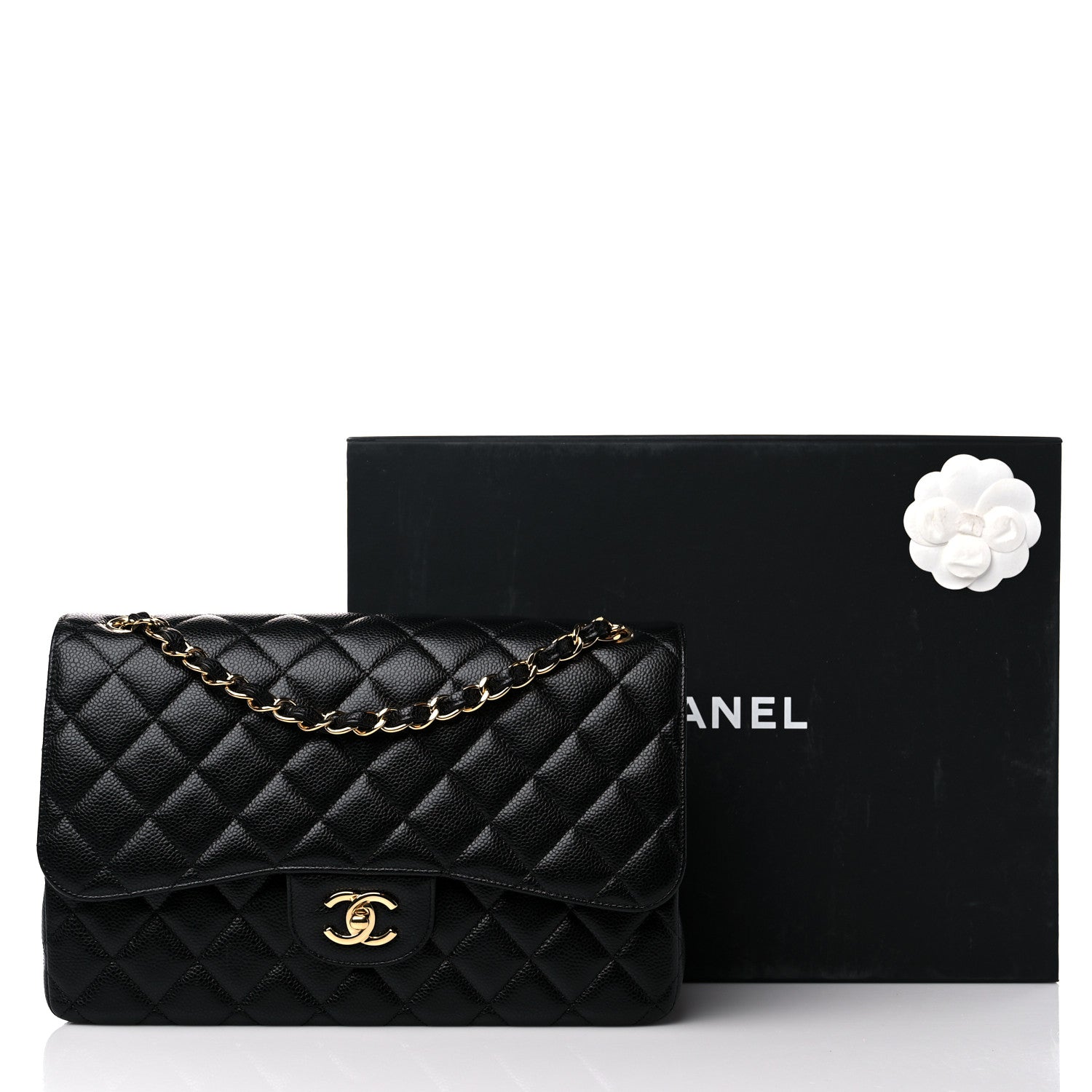 Chanel Caviar Quilted Jumbo Double Flap Black 11 of 11