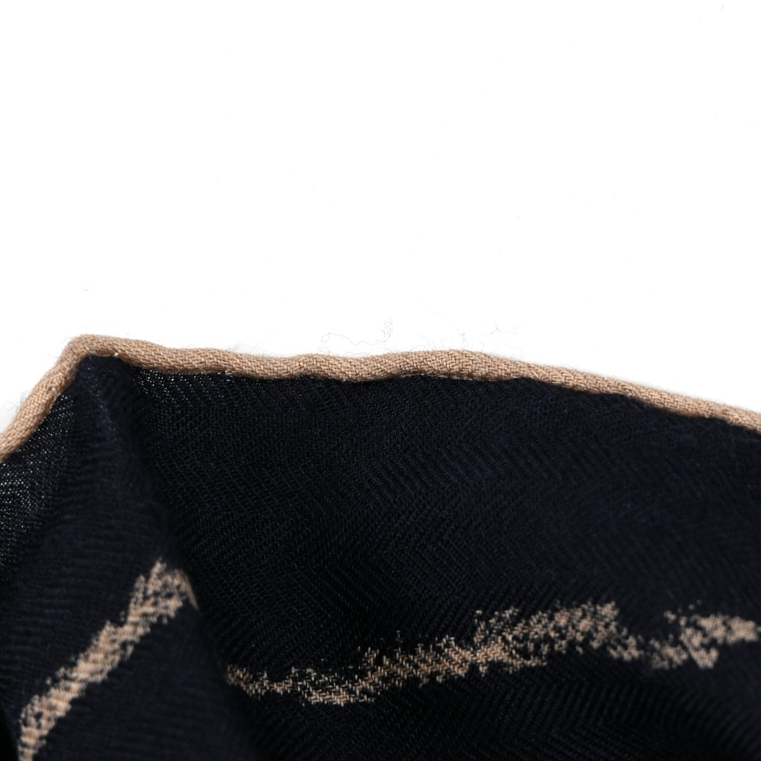 Hermes Cashmere Silk Pirouette au Galop Shawl 140 Marine Naturel Beige 8 of 8