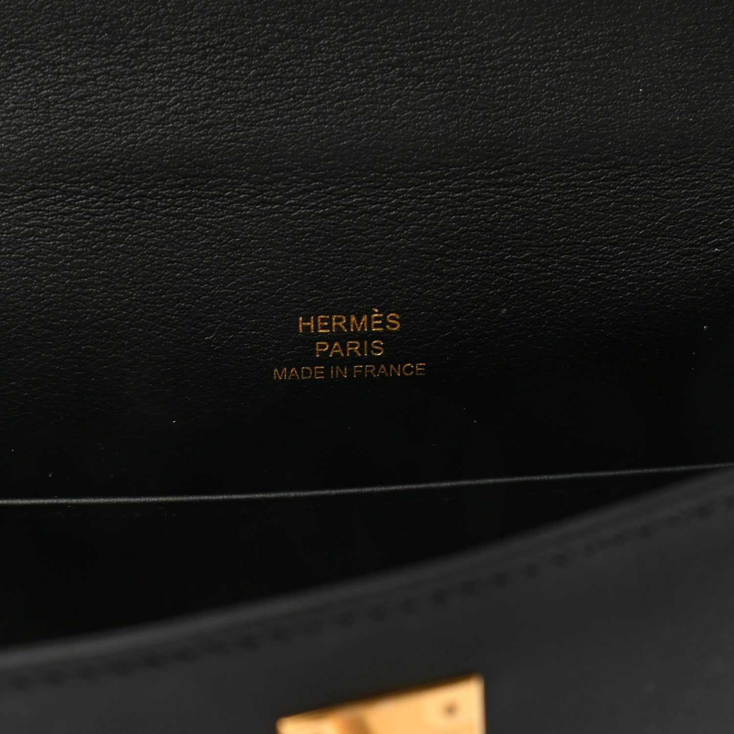 Hermes Swift Kelly Pochette Clutch Black 6 of 9