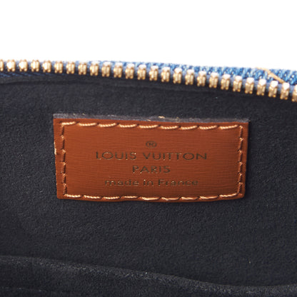 Louis Vuitton Denim Calfskin Reverse Monogram Malletage Alma BB Blue 8 of 8