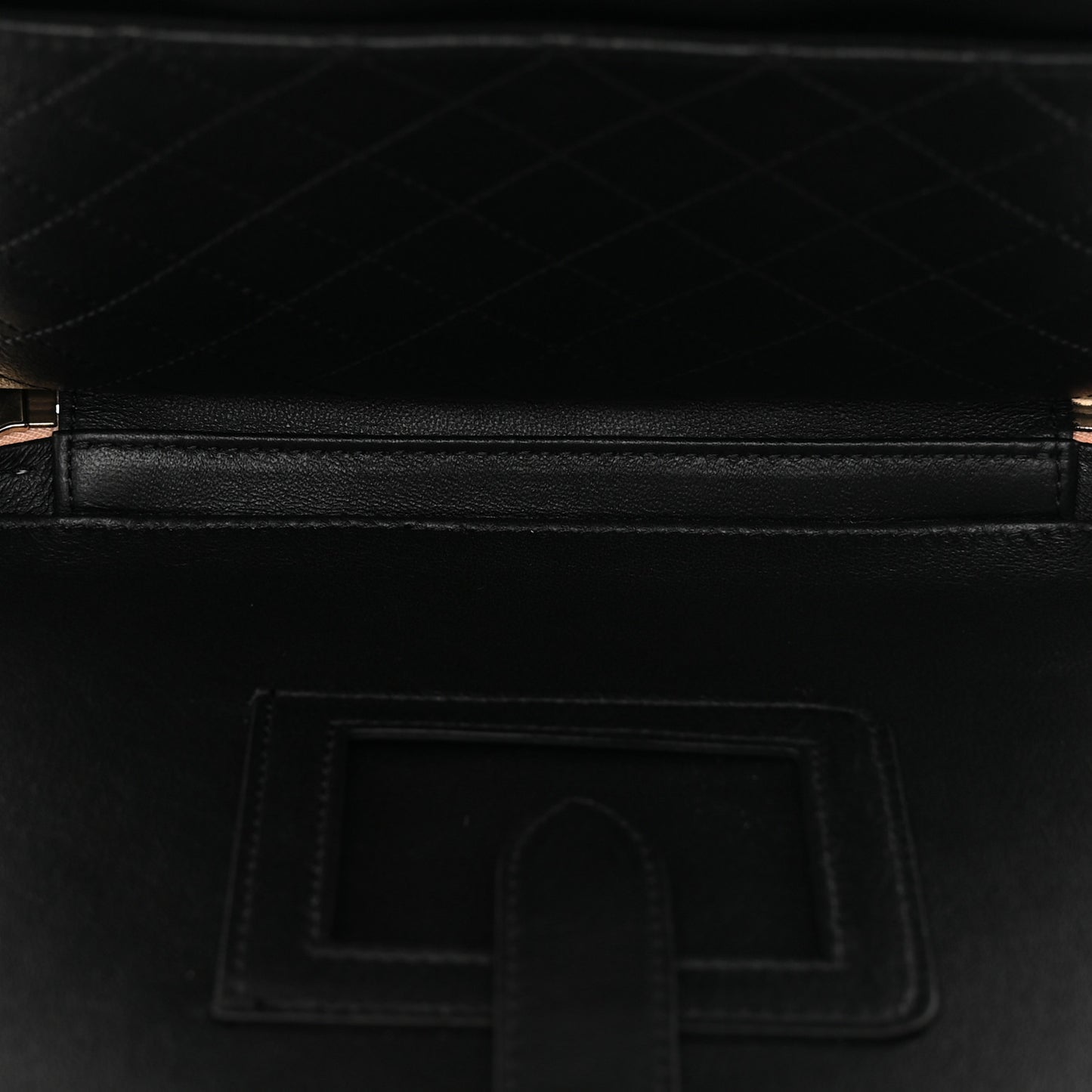 Caviar Quilted Large CC Filigree Vanity Case Beige Black