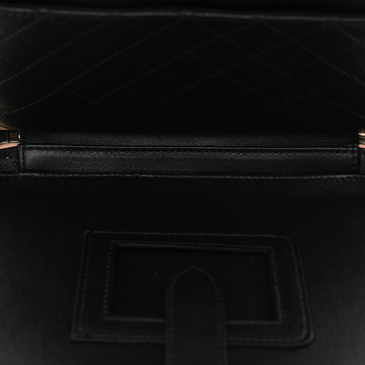 Chanel Caviar Quilted Large CC Filigree Vanity Case Beige Black 7 of 13