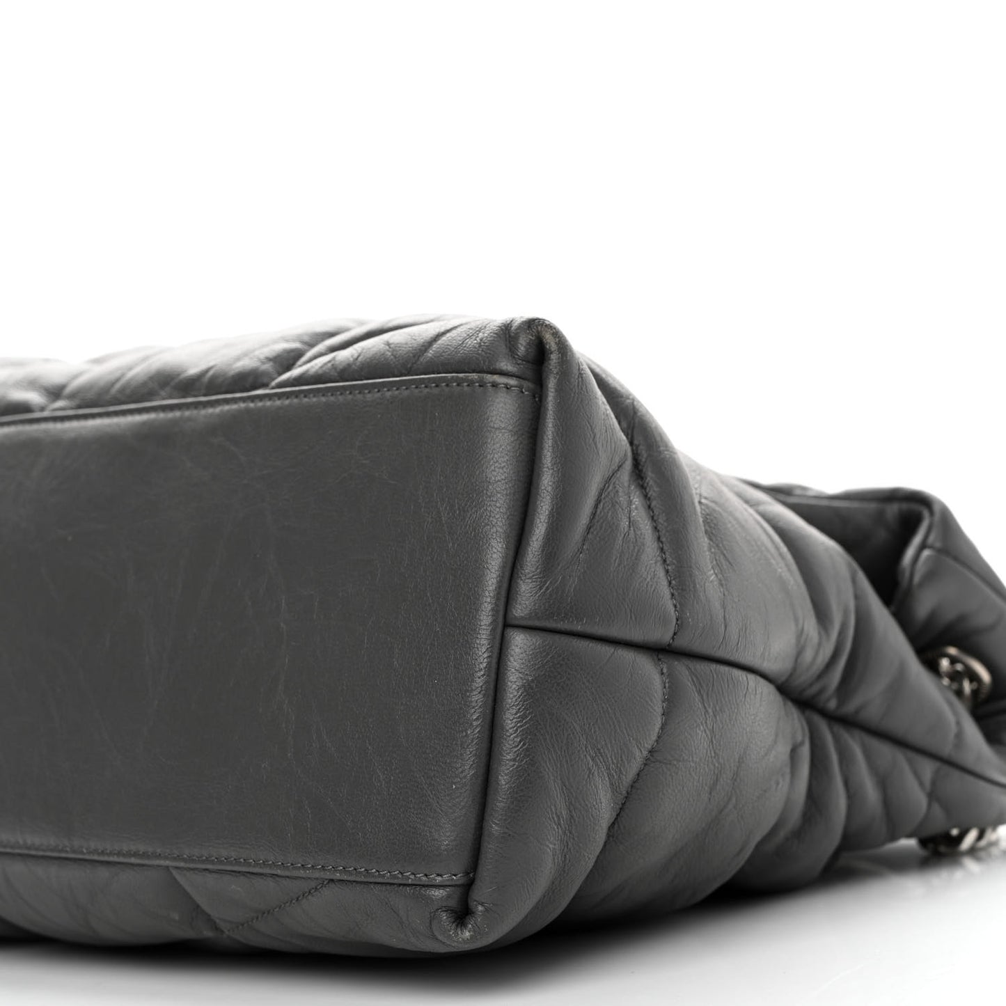 Calfskin Quilted Medium Loulou Puffer Monogram Chain Satchel Storm