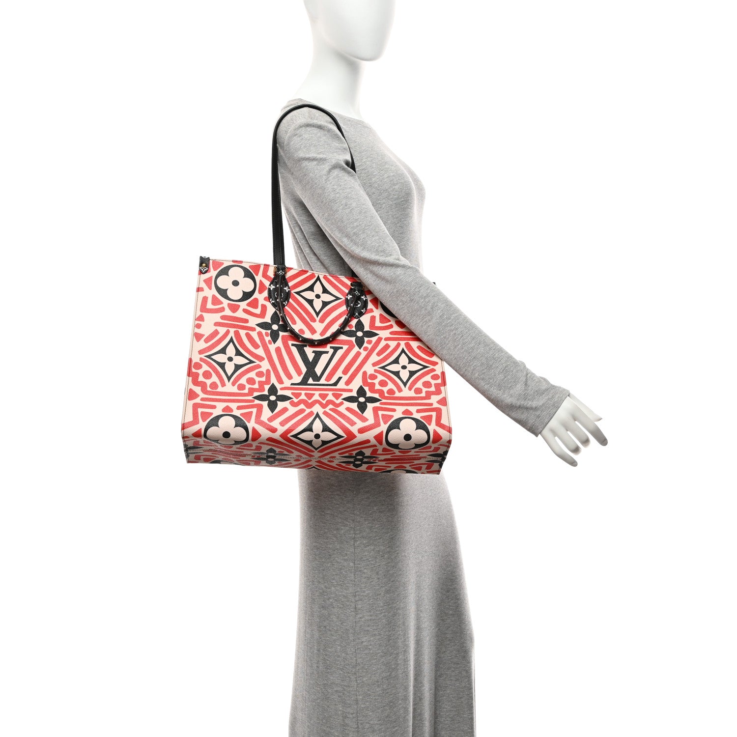 Louis Vuitton Monogram Giant Crafty Onthego GM Creme Rouge Black 2 of 10