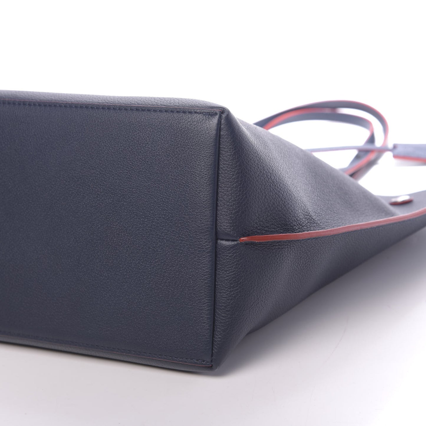 Calfskin Lockme Go Tote Marine Rouge