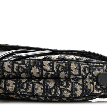 Christian Dior Oblique Saddle Bag With Strap Blue 10 of 12