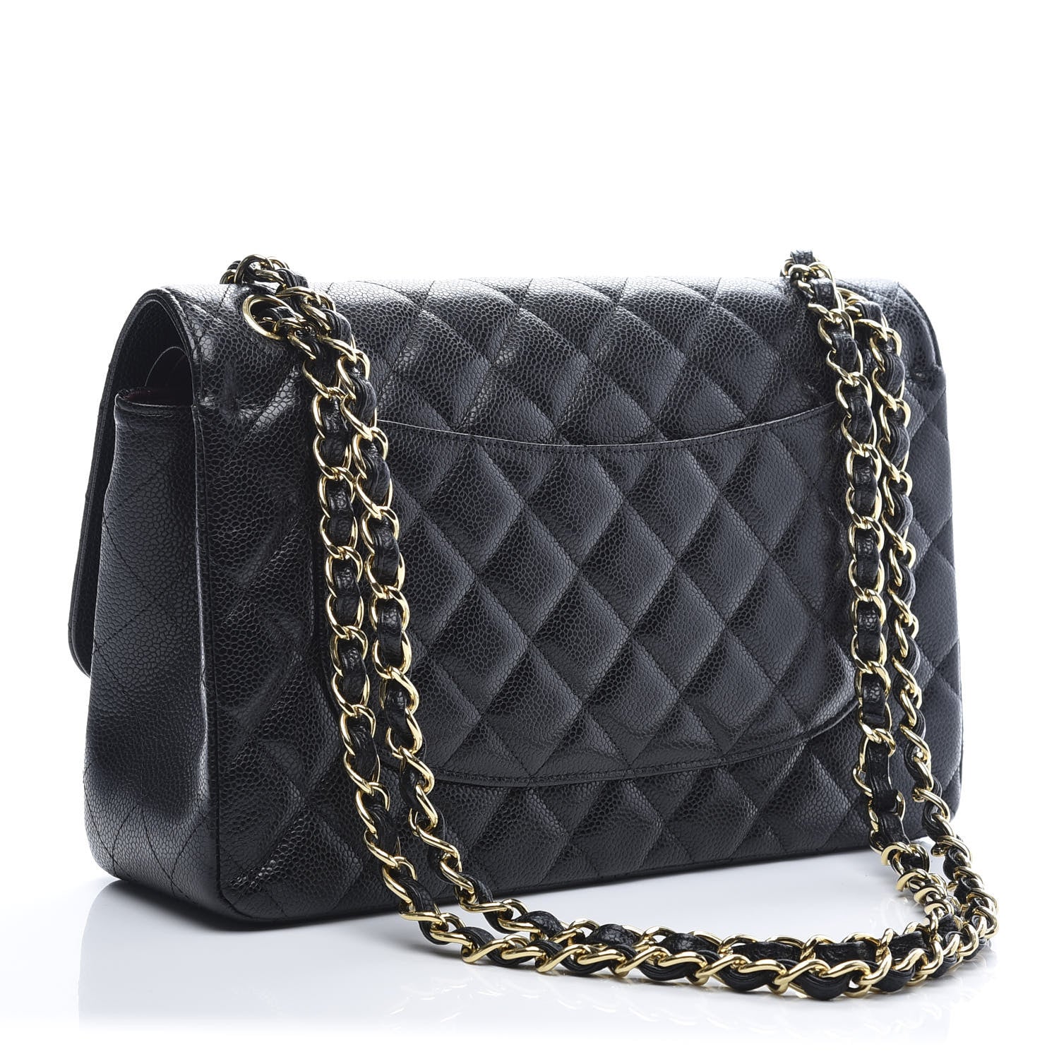 Chanel Caviar Quilted Jumbo Double Flap Black 3 of 10