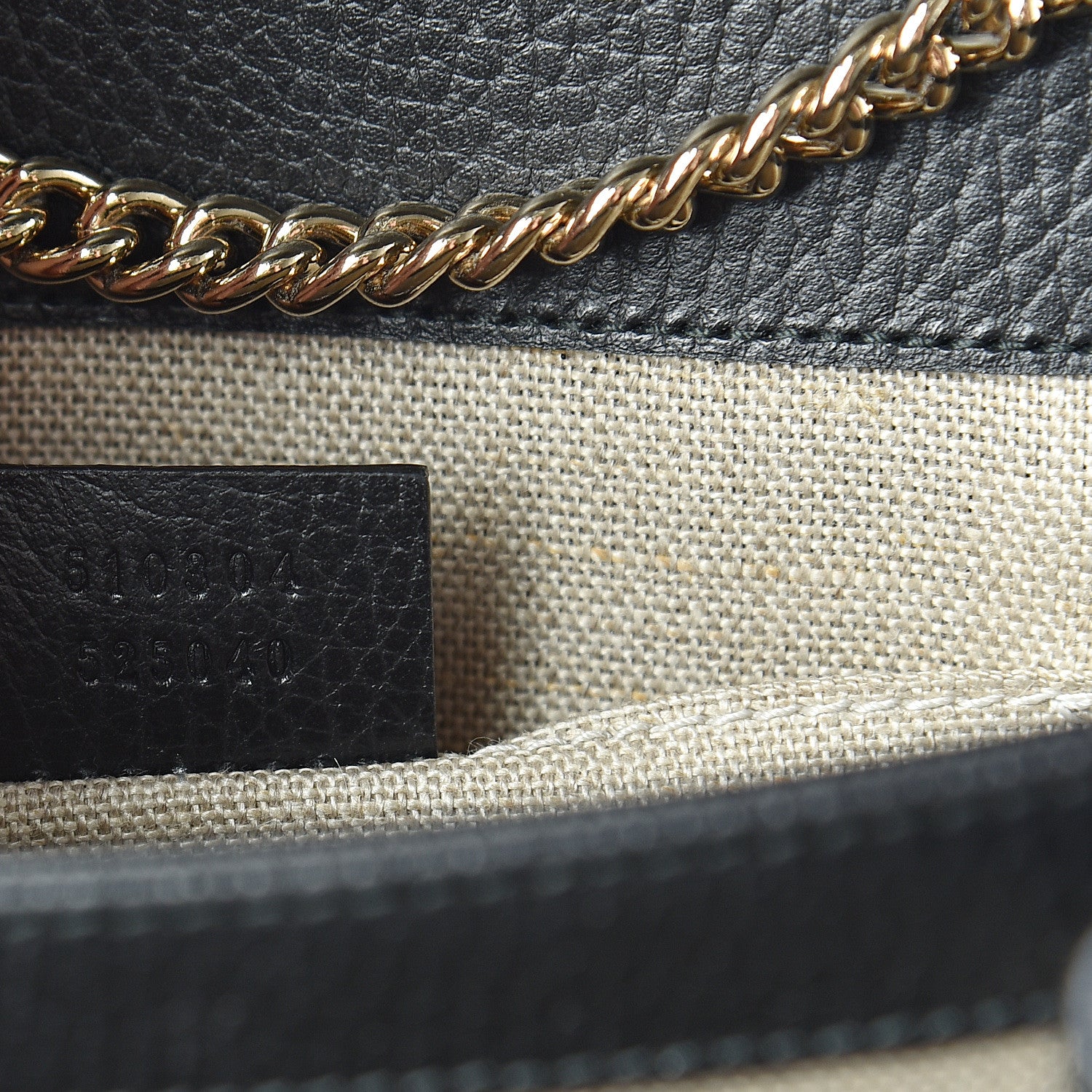 Gucci Dollar Calfskin Small Interlocking G Shoulder Bag Black 7 of 10