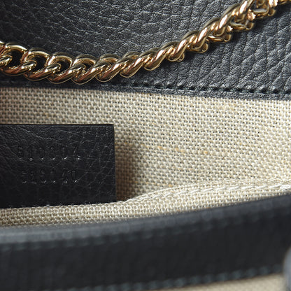 Gucci Dollar Calfskin Small Interlocking G Shoulder Bag Black 7 of 10