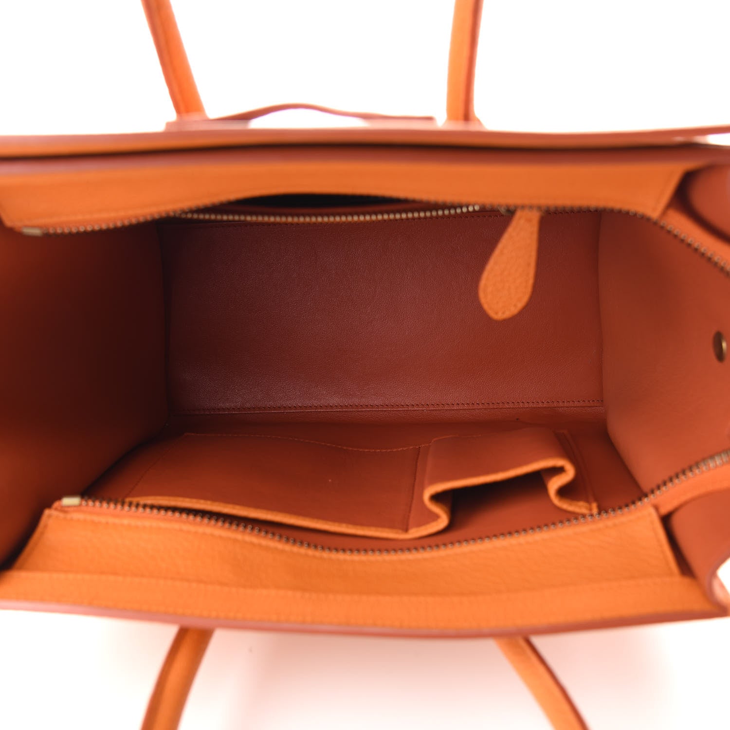 Celine Goatskin Micro Luggage Light Orange 4 of 8