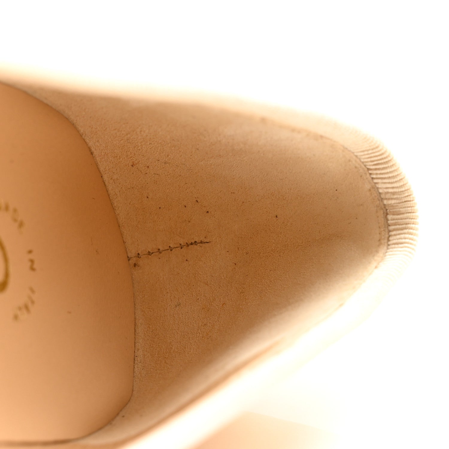 Chanel Lambskin Cap Toe CC Ballerina Flats 36.5 Beige Black 9 of 10