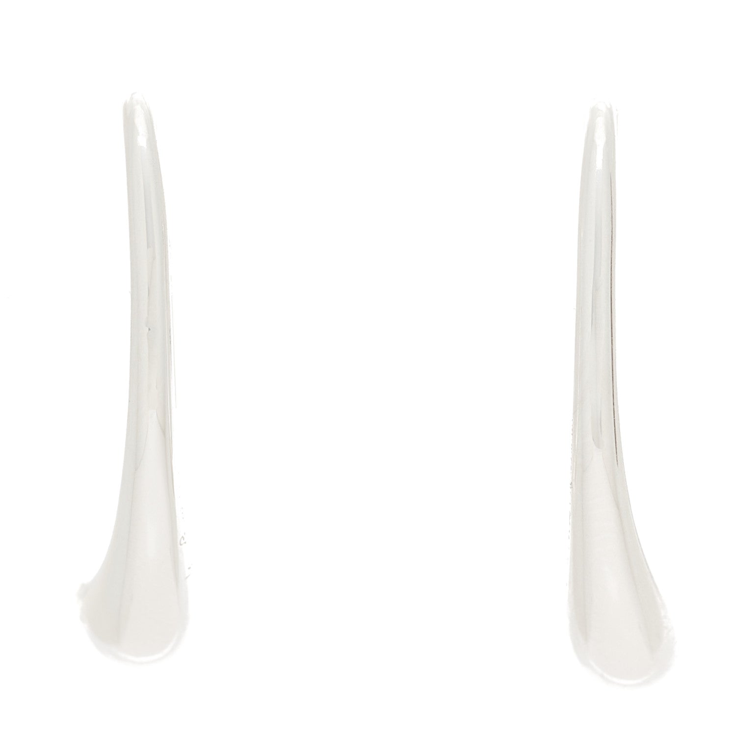 Tiffany Sterling Silver Elsa Peretti Teardrop Hoop Earrings 1 of 4