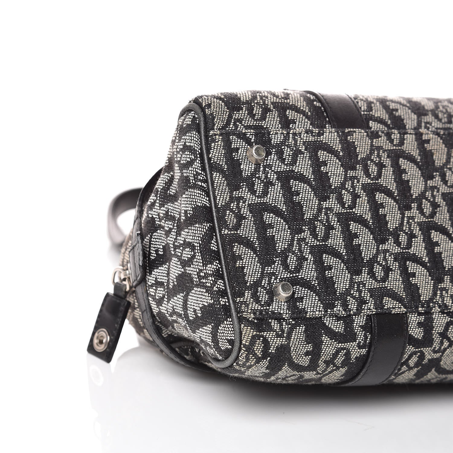 Christian Dior Denim Monogram Charms Shoulder Bag Black 5 of 16