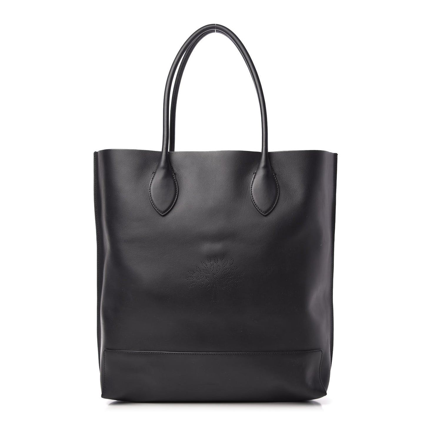 Nappa Perforated Blossom Tote Black