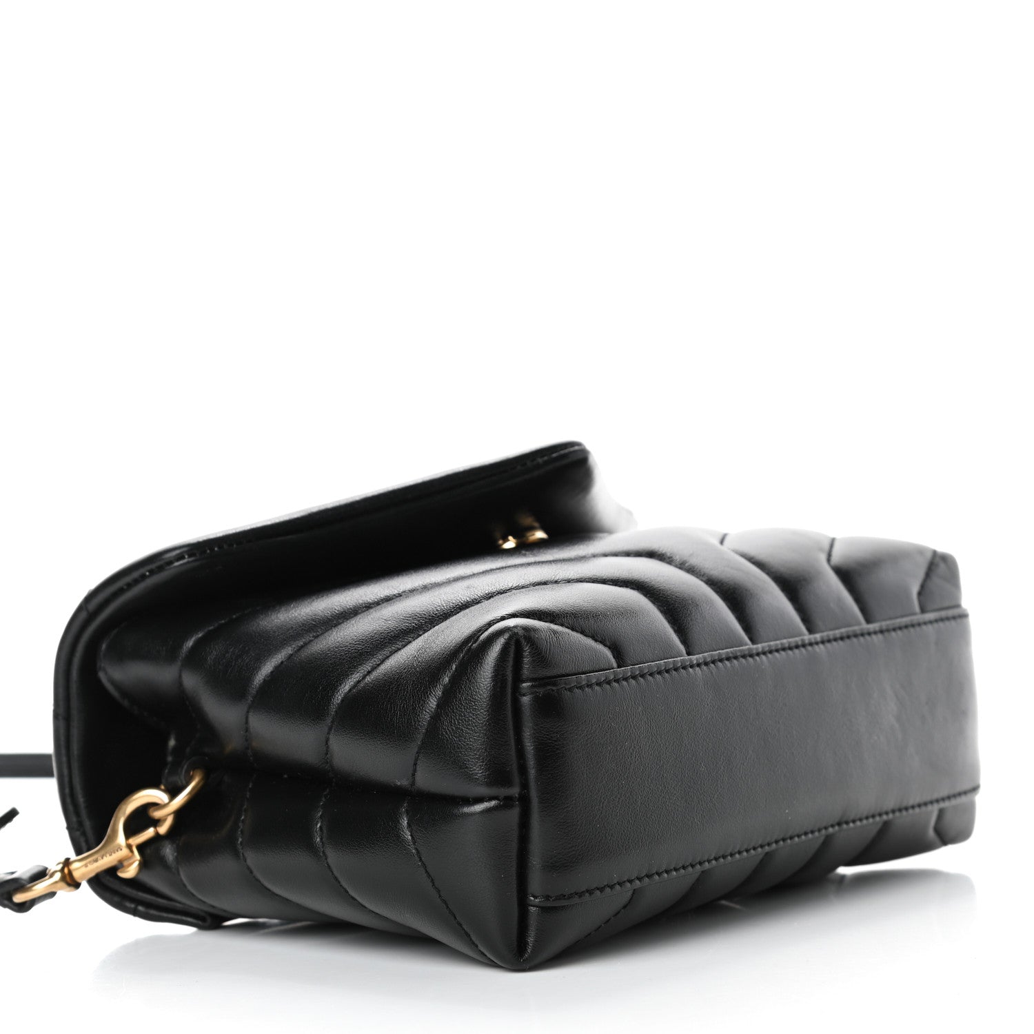 Saint Laurent Calfskin Y Quilted Monogram Toy Loulou Crossbody Bag Black 3 of 4