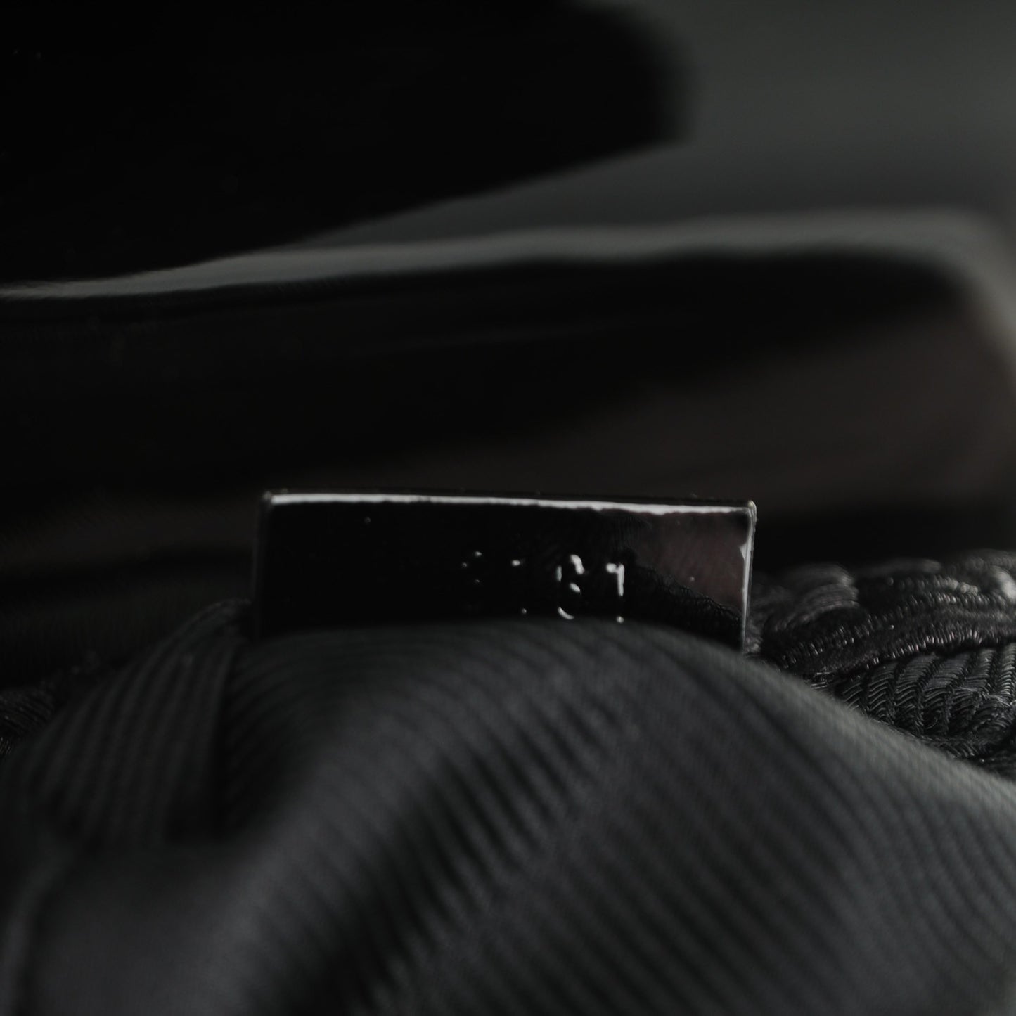 Satin Dentelle Pochette Black