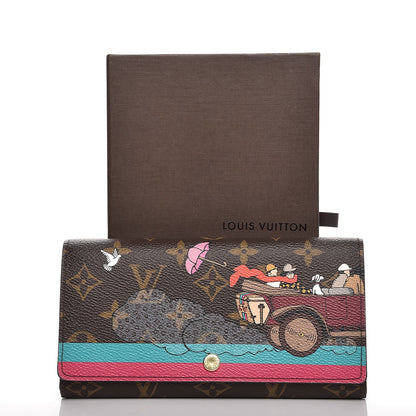 Louis Vuitton Monogram 2015 Christmas Animation Sarah Wallet Hibiscus 9 of 9