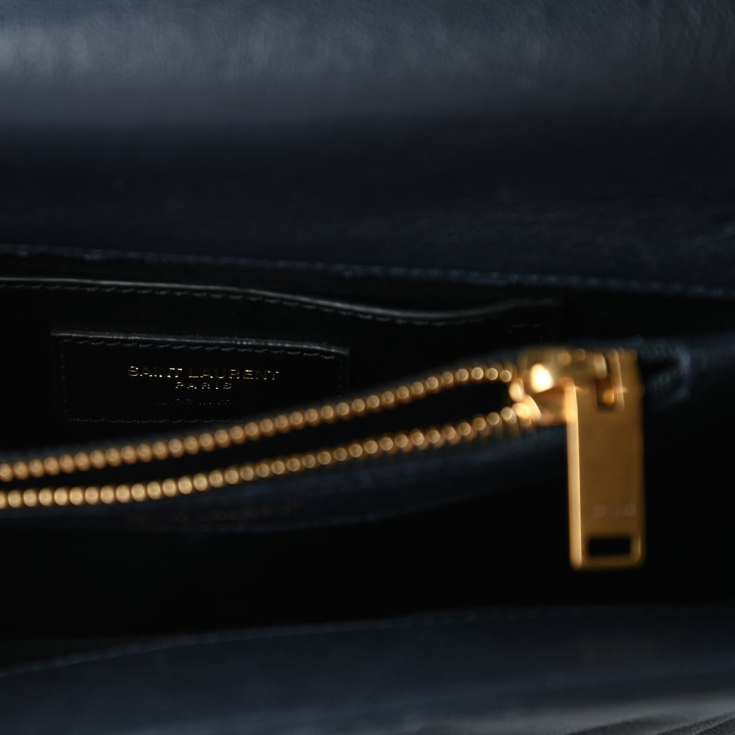 Saint Laurent Sheepskin Matelasse Chevron Monogram Medium College Bag Deep Marine 8 of 10