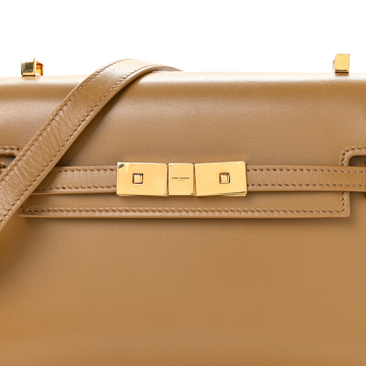 Saint Laurent Smooth Calfskin Mini Manhattan Shoulder Bag Tabac Brown 8 of 10