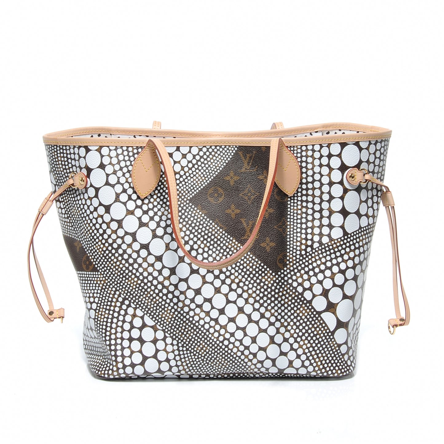 Monogram Kusama Waves Neverfull MM White