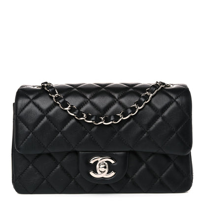 Chanel Lambskin Quilted Mini Rectangular Flap Black 1 of 11
