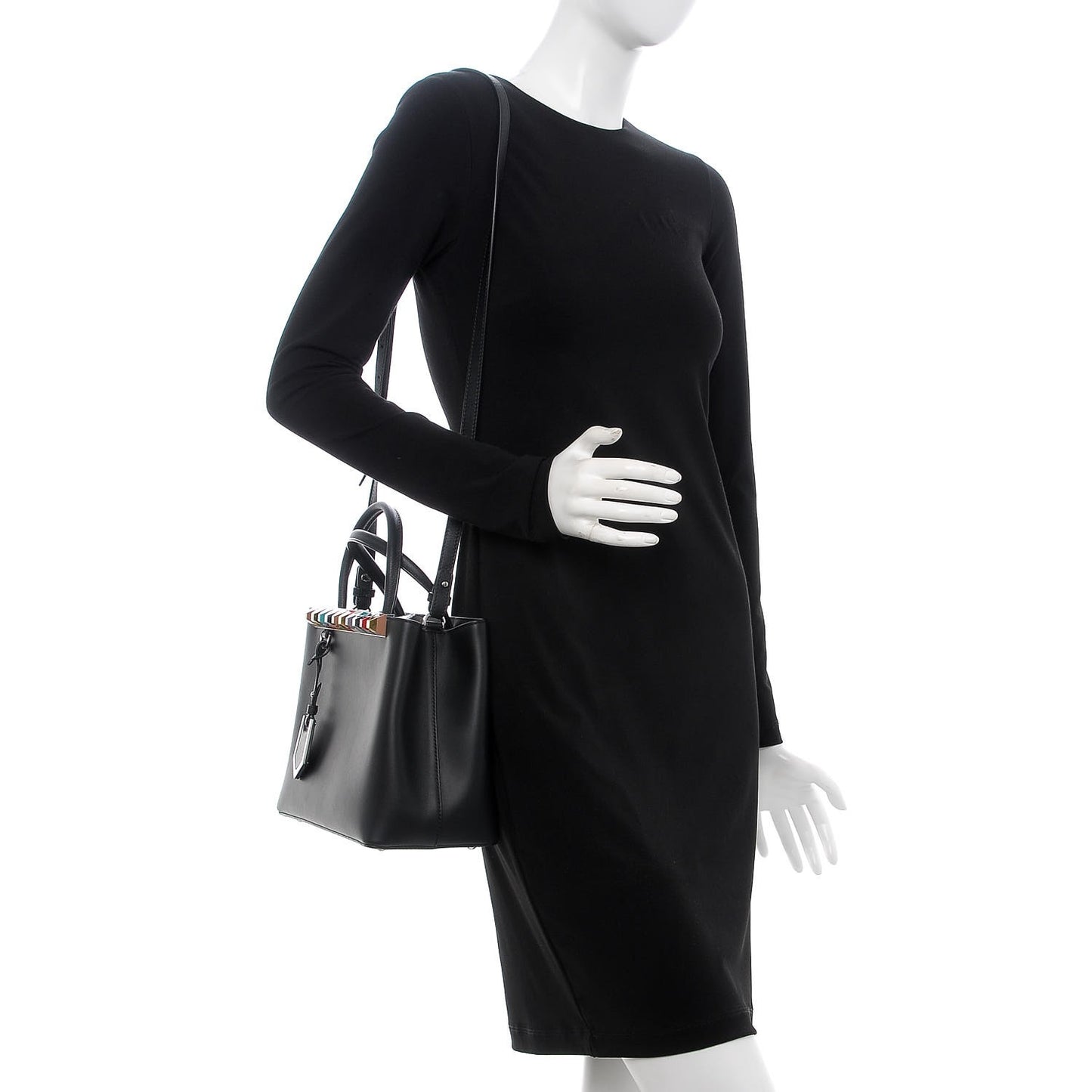 Vitello Baltico Dolce Studded Petite 2Jours Tote Black Multicolor