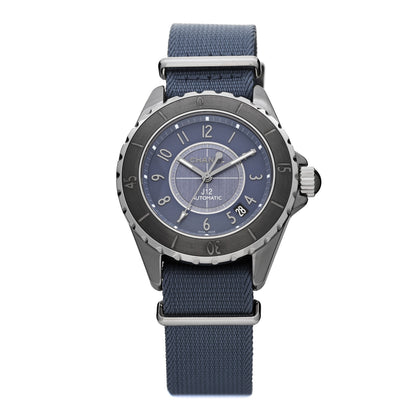 Chanel Titanium Ceramic Nylon 38mm J12 Automatic Watch Blue 1 of 6