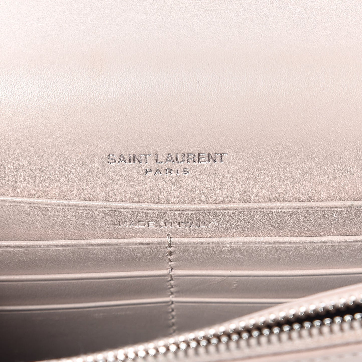 Smooth Calfskin Classic Monogram Kate Tassel Chain Wallet Marble Pink
