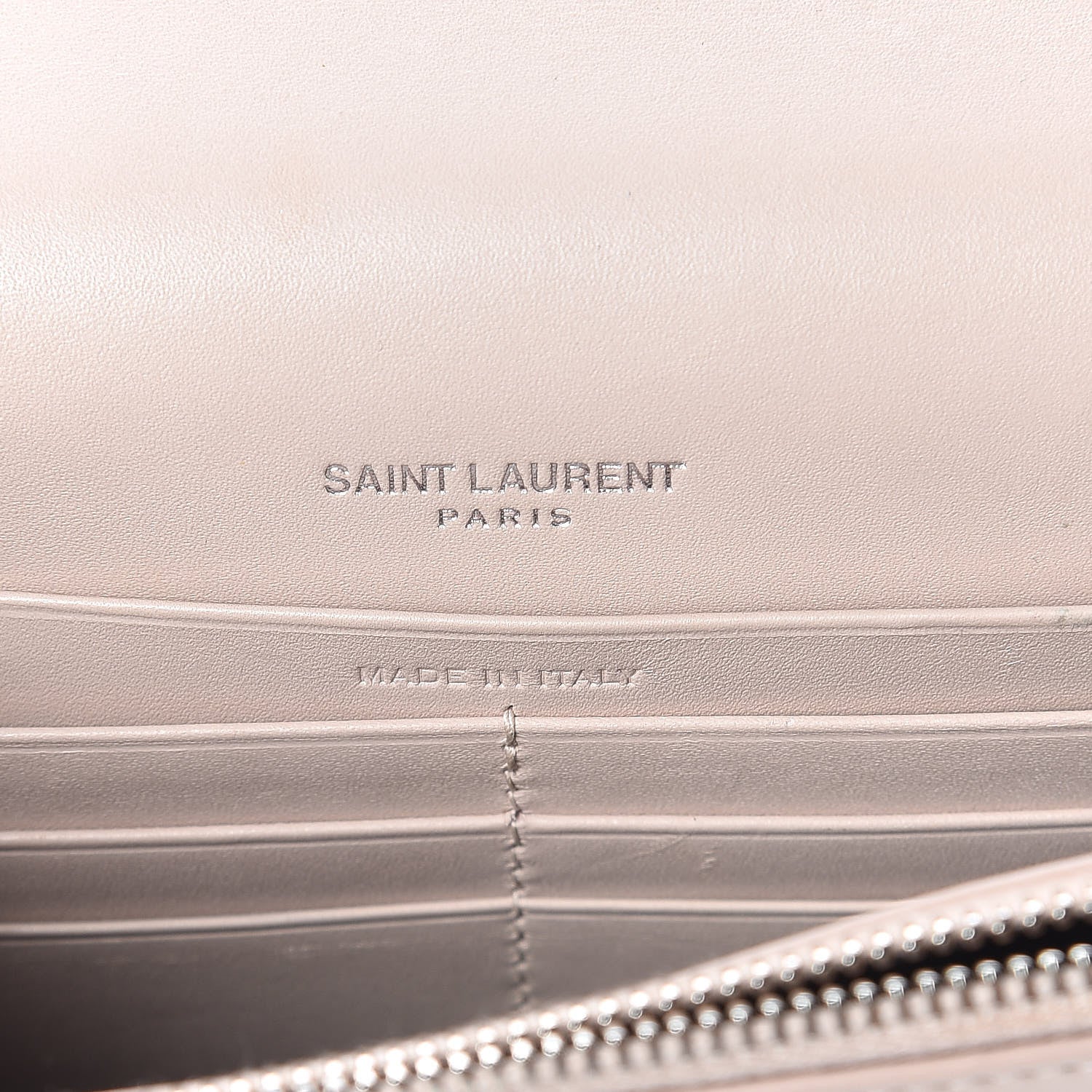 Saint Laurent Smooth Calfskin Classic Monogram Kate Tassel Chain Wallet Marble Pink 8 of 10