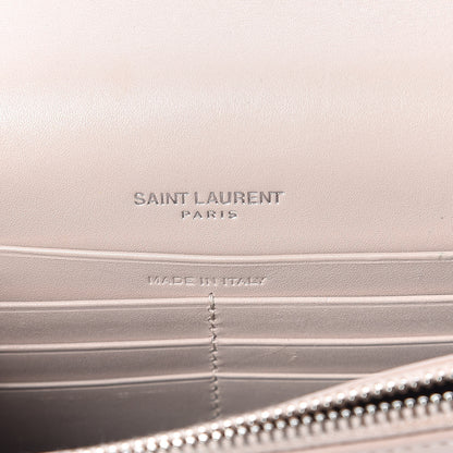 Saint Laurent Smooth Calfskin Classic Monogram Kate Tassel Chain Wallet Marble Pink 8 of 10