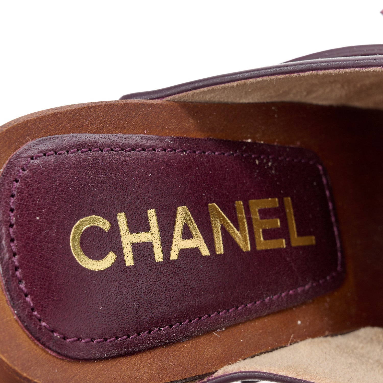 Chanel Calfskin Camellia Clogs 36 Dark Purple 7 of 10