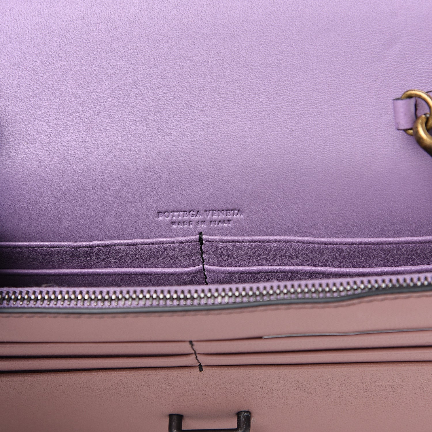 Bottega Veneta Nappa Tri-Color Chain Wallet Magnolia Deco Rose Glicine 5 of 7