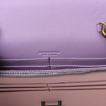 Bottega Veneta Nappa Tri-Color Chain Wallet Magnolia Deco Rose Glicine 5 of 7