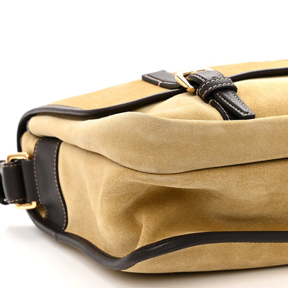 Loewe Suede Messenger Bag Gold 8 of 9
