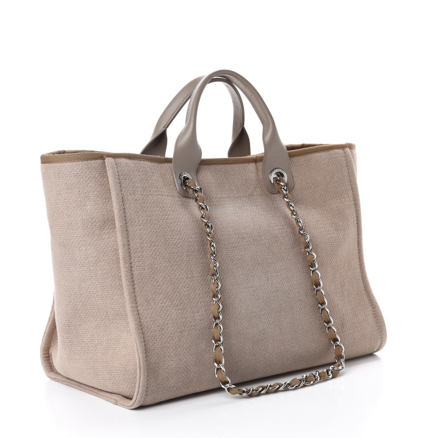 Chanel Canvas Medium Deauville Tote Ecru 3 of 11