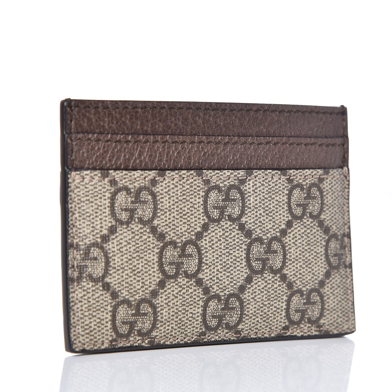 Gucci GG Supreme Monogram Ophidia Card Holder Brown 3 of 7